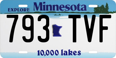 MN license plate 793TVF