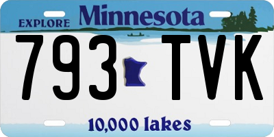 MN license plate 793TVK