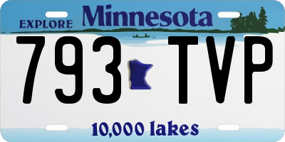 MN license plate 793TVP