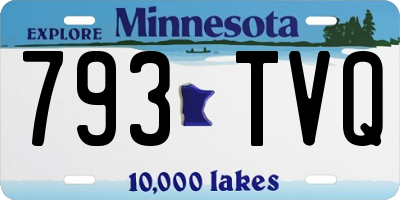 MN license plate 793TVQ