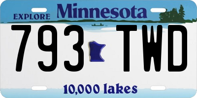 MN license plate 793TWD