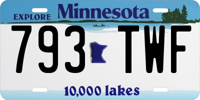 MN license plate 793TWF