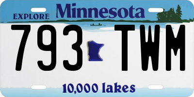 MN license plate 793TWM
