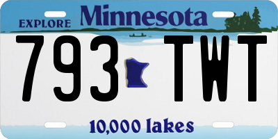 MN license plate 793TWT