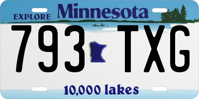 MN license plate 793TXG