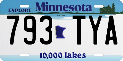 MN license plate 793TYA