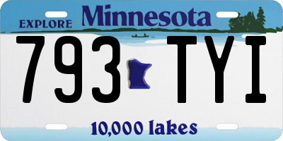 MN license plate 793TYI