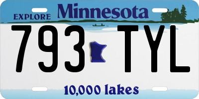 MN license plate 793TYL