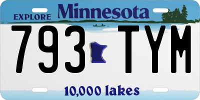 MN license plate 793TYM