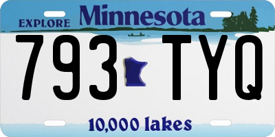 MN license plate 793TYQ