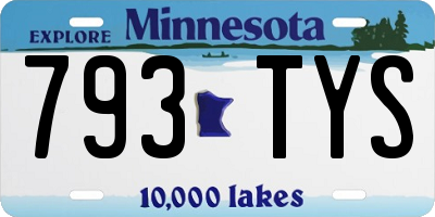 MN license plate 793TYS