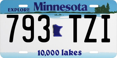 MN license plate 793TZI