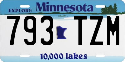 MN license plate 793TZM