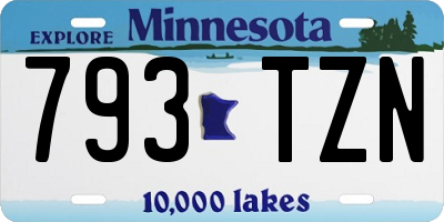 MN license plate 793TZN