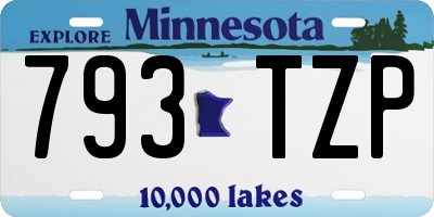 MN license plate 793TZP