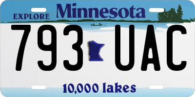 MN license plate 793UAC