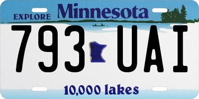 MN license plate 793UAI