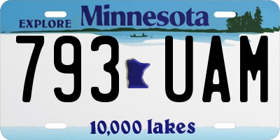 MN license plate 793UAM