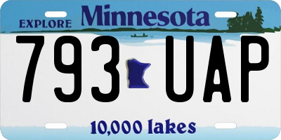 MN license plate 793UAP