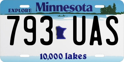MN license plate 793UAS