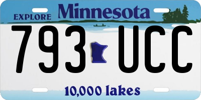 MN license plate 793UCC
