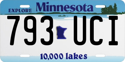 MN license plate 793UCI