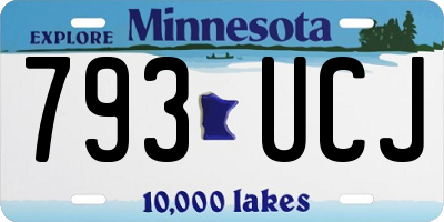 MN license plate 793UCJ