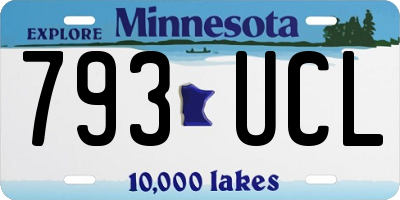 MN license plate 793UCL