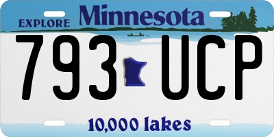 MN license plate 793UCP