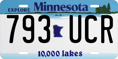 MN license plate 793UCR