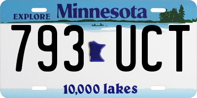 MN license plate 793UCT