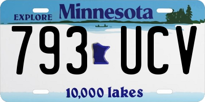 MN license plate 793UCV