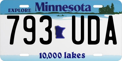 MN license plate 793UDA