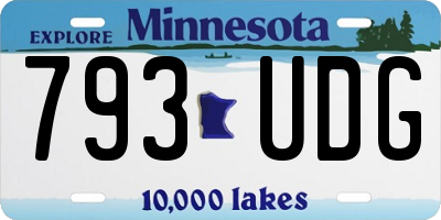 MN license plate 793UDG