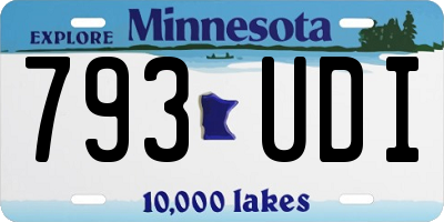 MN license plate 793UDI