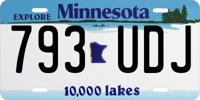 MN license plate 793UDJ