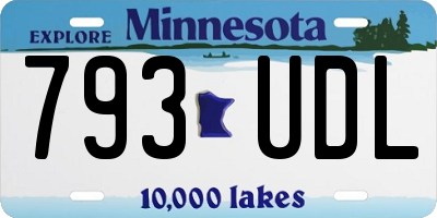 MN license plate 793UDL