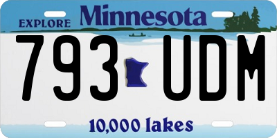 MN license plate 793UDM