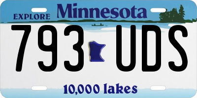 MN license plate 793UDS