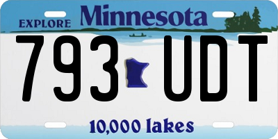 MN license plate 793UDT