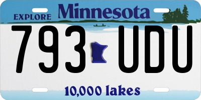 MN license plate 793UDU