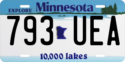 MN license plate 793UEA