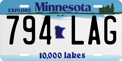 MN license plate 794LAG