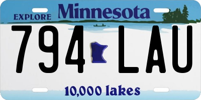 MN license plate 794LAU