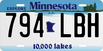 MN license plate 794LBH