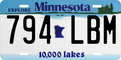 MN license plate 794LBM