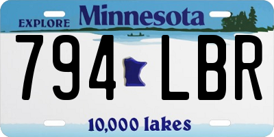 MN license plate 794LBR