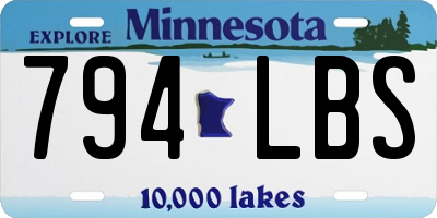 MN license plate 794LBS