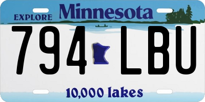 MN license plate 794LBU