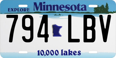 MN license plate 794LBV